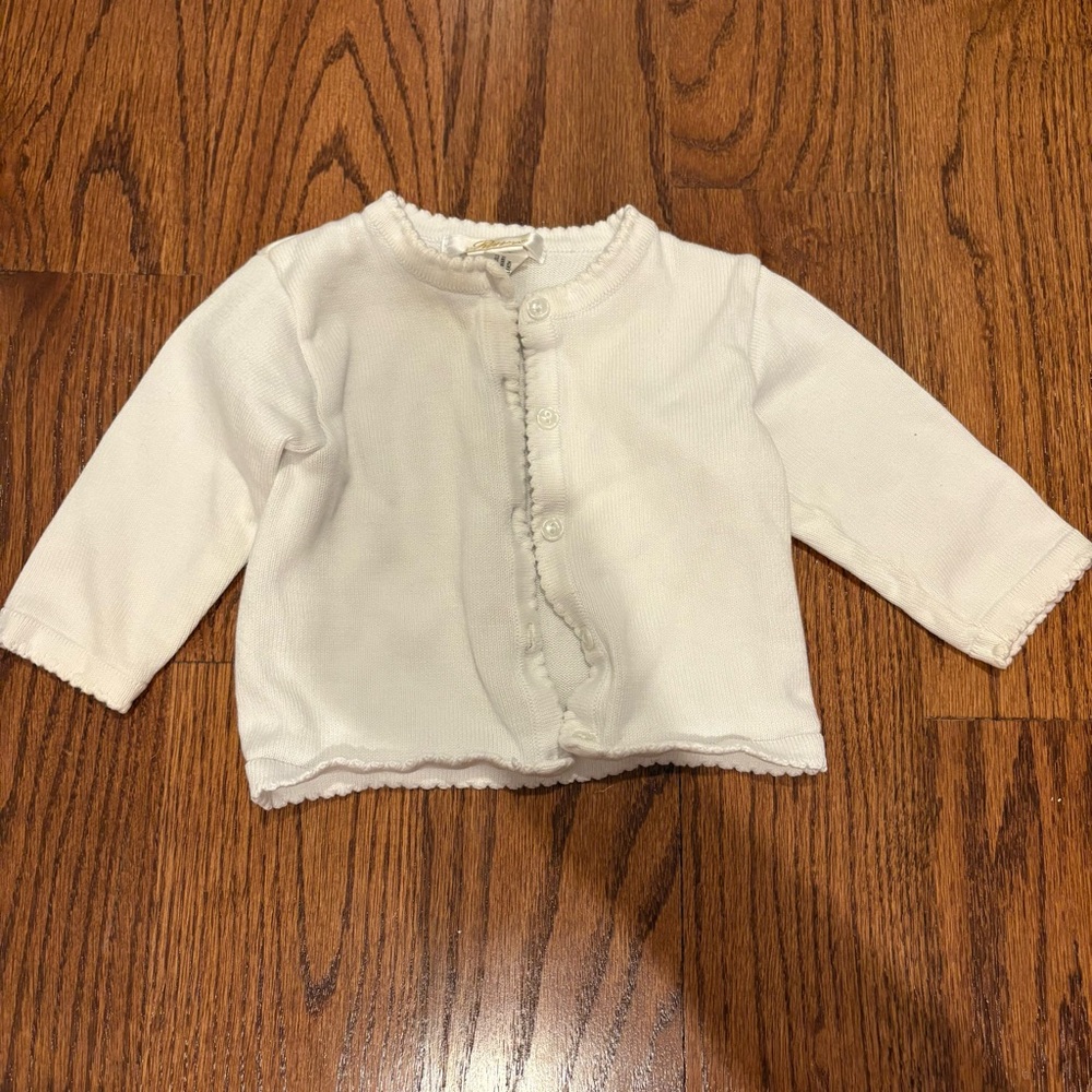 Renzo white baby sweater